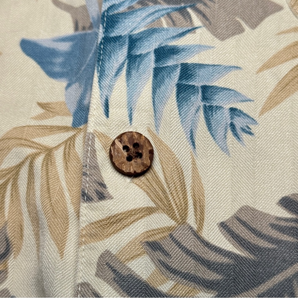 Banana Cabana 100% Silk Mens Hawaiian Tropical Floral S/S Button Up Shirt Sze XL - Picture 5 of 8